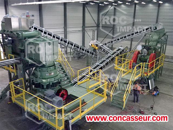 La entrega de una instalación completa de chancadore Roc Impact Francia