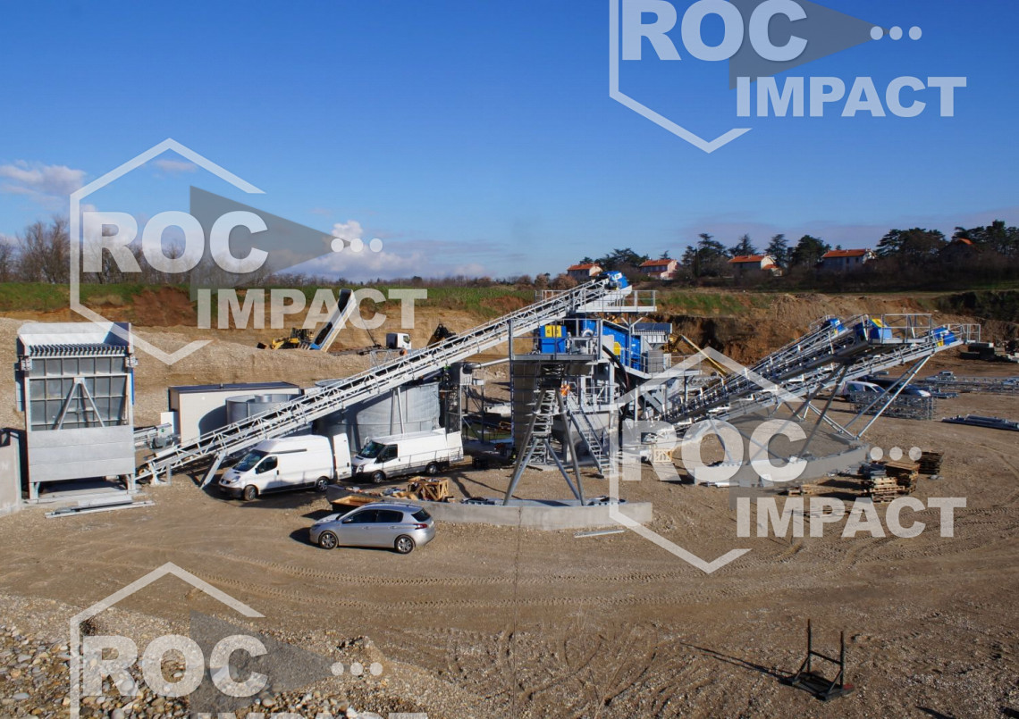 Installation station complète de concassage en France au péage du Roussillon (38)