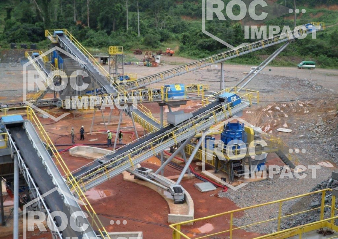 Installation de la nouvelle station de concassage au Ghana