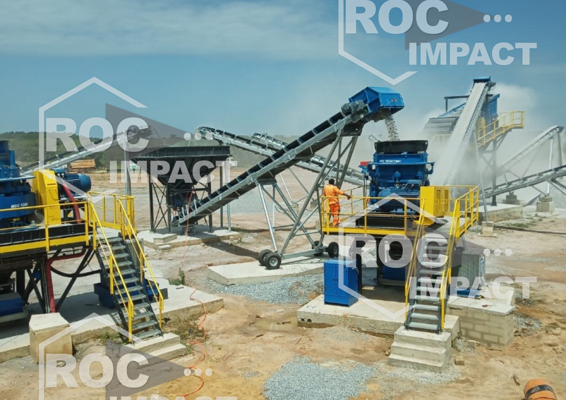 Installation de concassage ROC IMPACT en Côte d’Ivoire 250 t/h