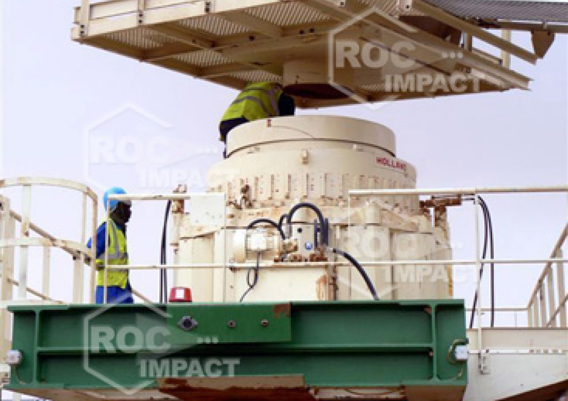 Instalación estación de chancado en mina de oro en Argelia