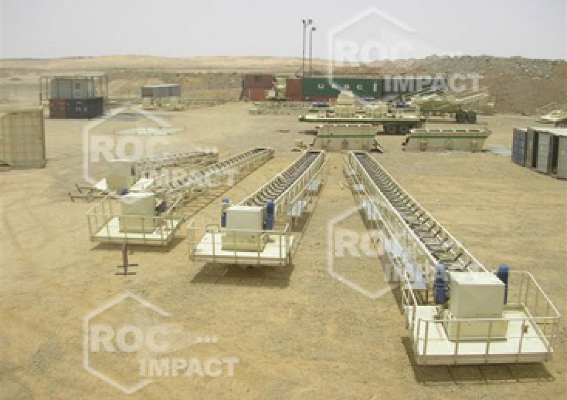 Instalación estación de chancado en mina de oro en Argelia