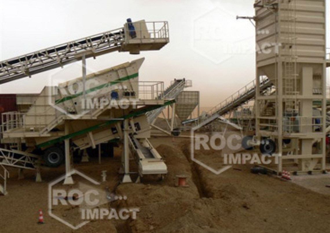 Instalación estación de chancado en mina de oro en Argelia