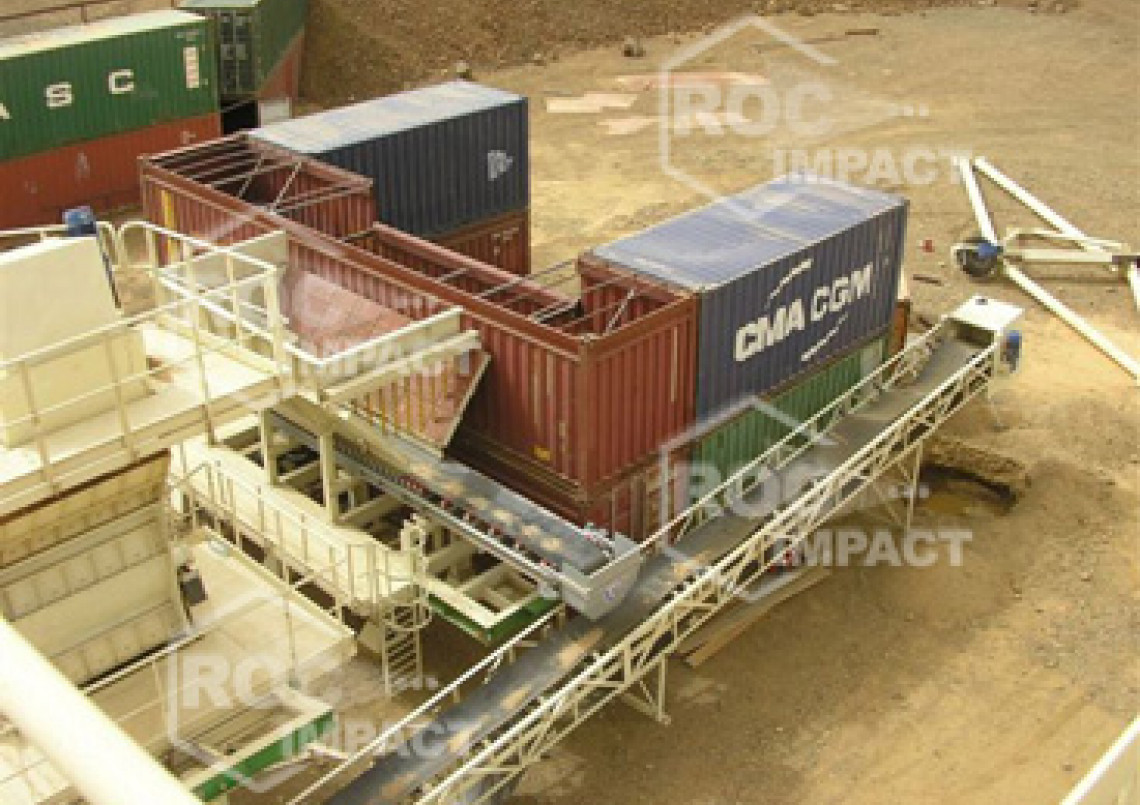 Instalación estación de chancado en mina de oro en Argelia