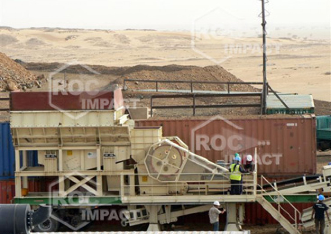 Instalación estación de chancado en mina de oro en Argelia