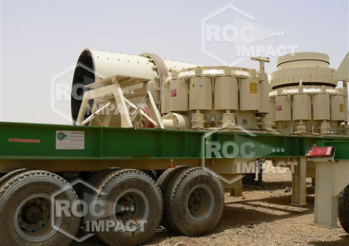 Instalación estación de chancado en mina de oro en Argelia