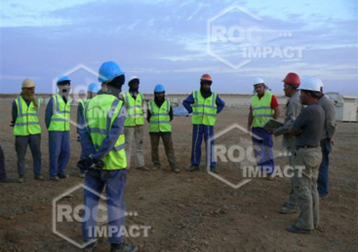 Instalación estación de chancado en mina de oro en Argelia