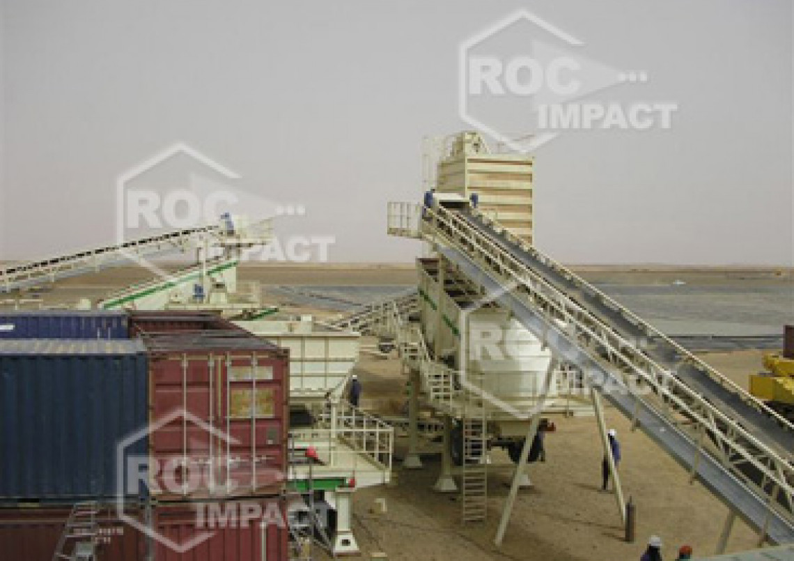 Instalación estación de chancado en mina de oro en Argelia