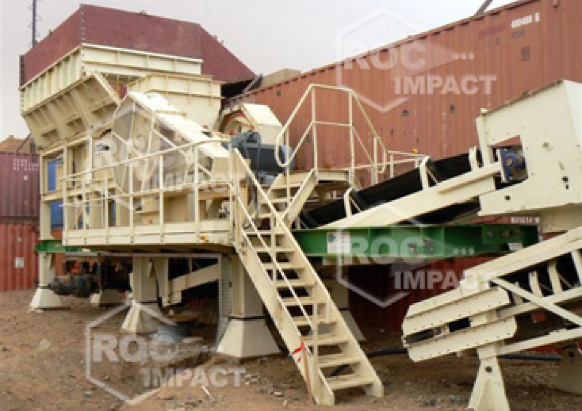 Instalación estación de chancado en mina de oro en Argelia