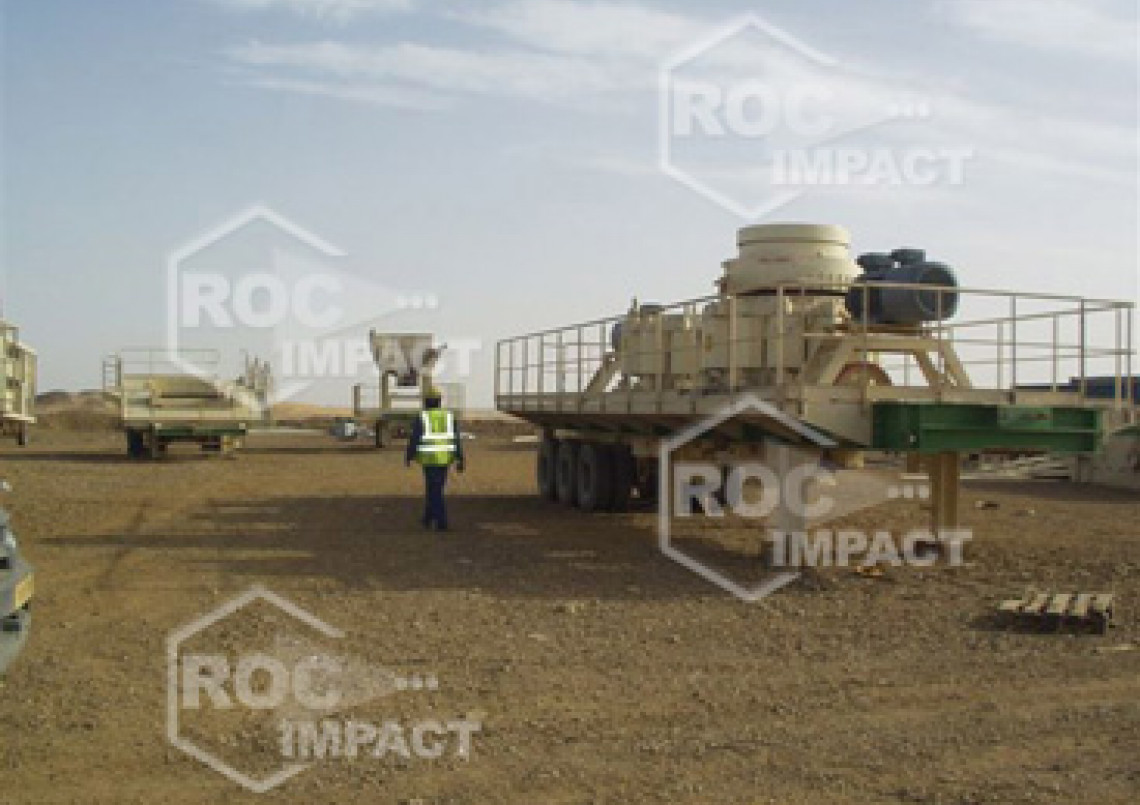Instalación estación de chancado en mina de oro en Argelia