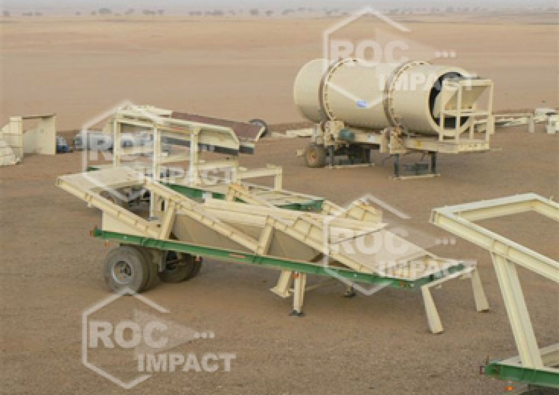 Instalación estación de chancado en mina de oro en Argelia