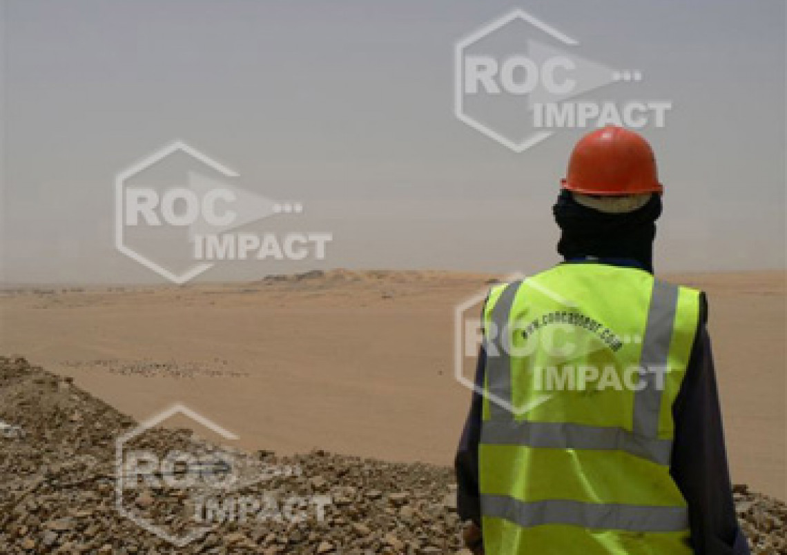 Instalación estación de chancado en mina de oro en Argelia