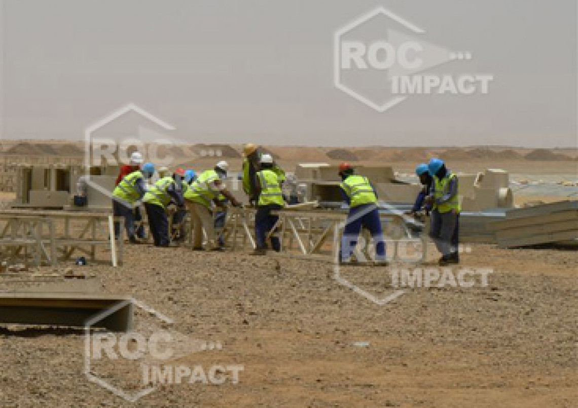 Instalación estación de chancado en mina de oro en Argelia