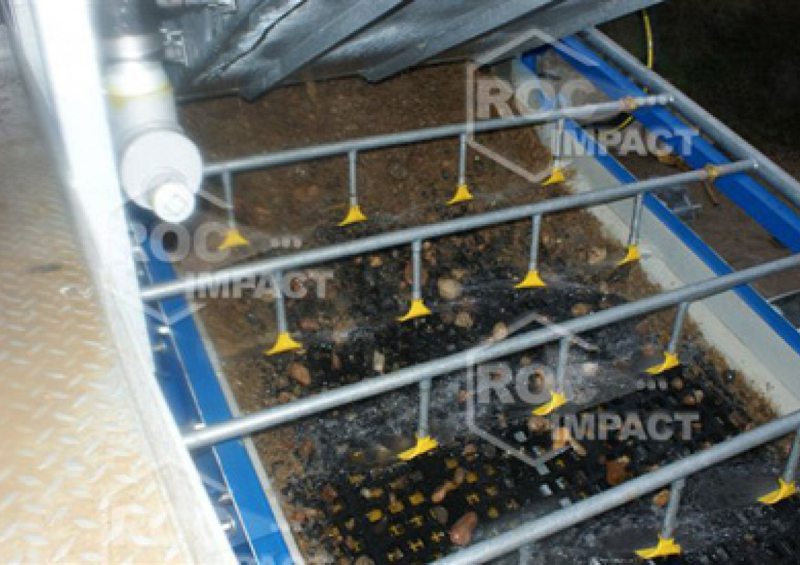 Instalación de cribado con cinta transportadora en Francia