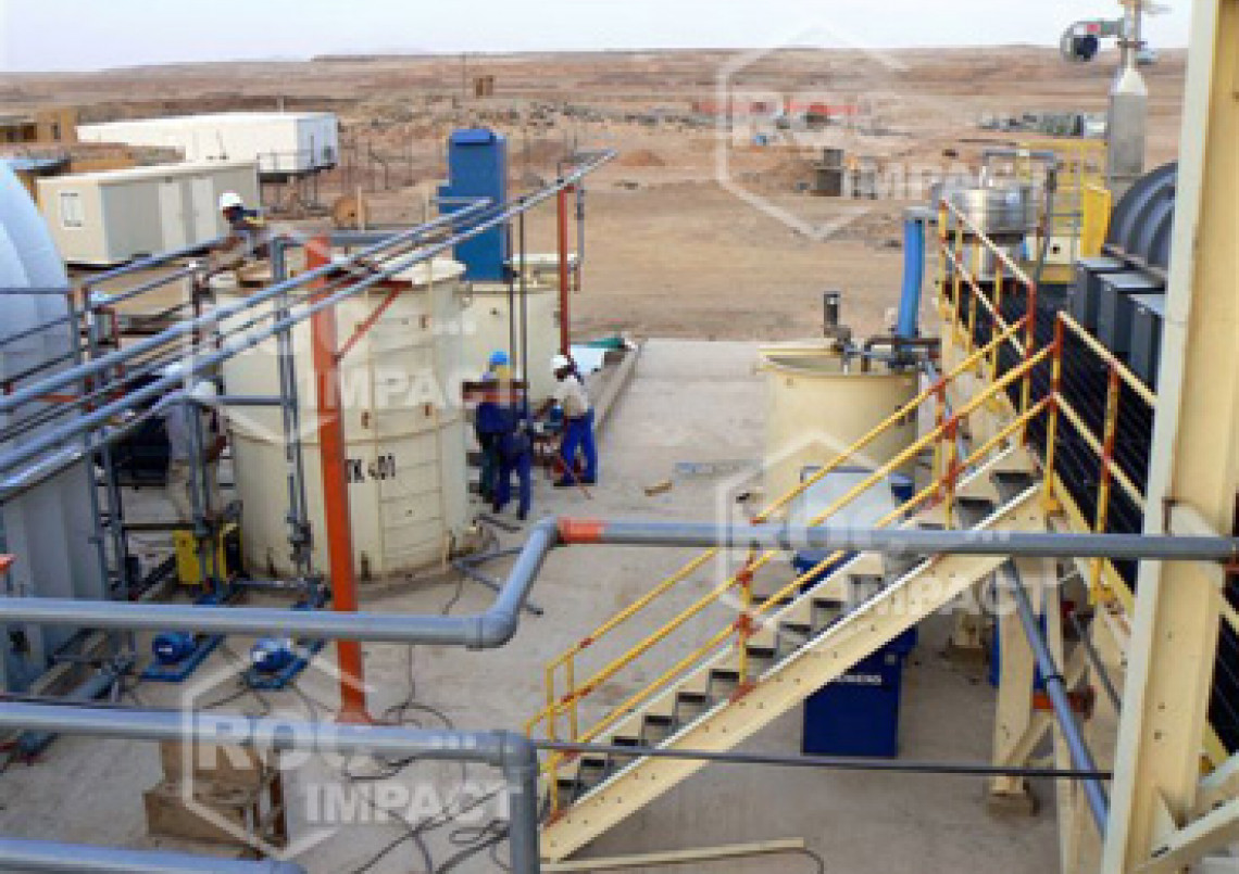 Instalación estación de chancado en mina de oro en Argelia