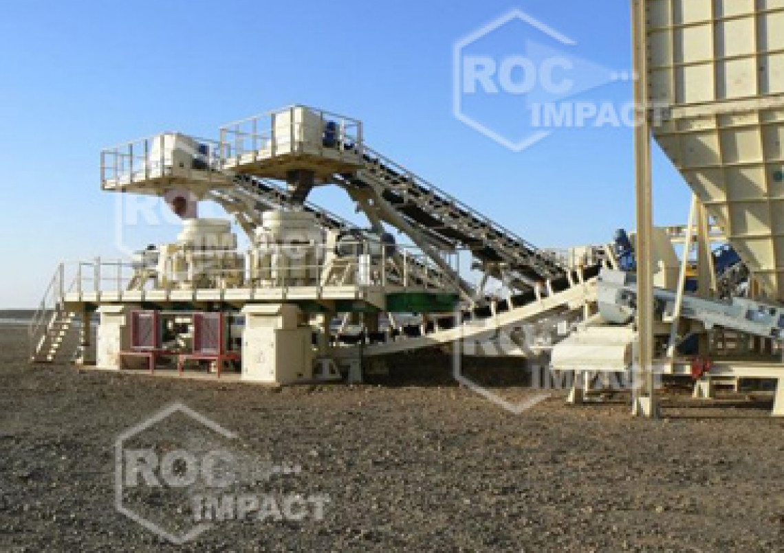 Instalación estación de chancado en mina de oro en Argelia